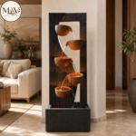 Modern 4-Tier Cascading Water Fountain – Indoor & Outdoor Decorative Feature - Image 2
