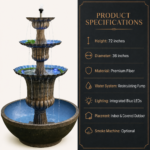 Elegant 3-Tier Indoor & Outdoor Water Fountain - Image 3