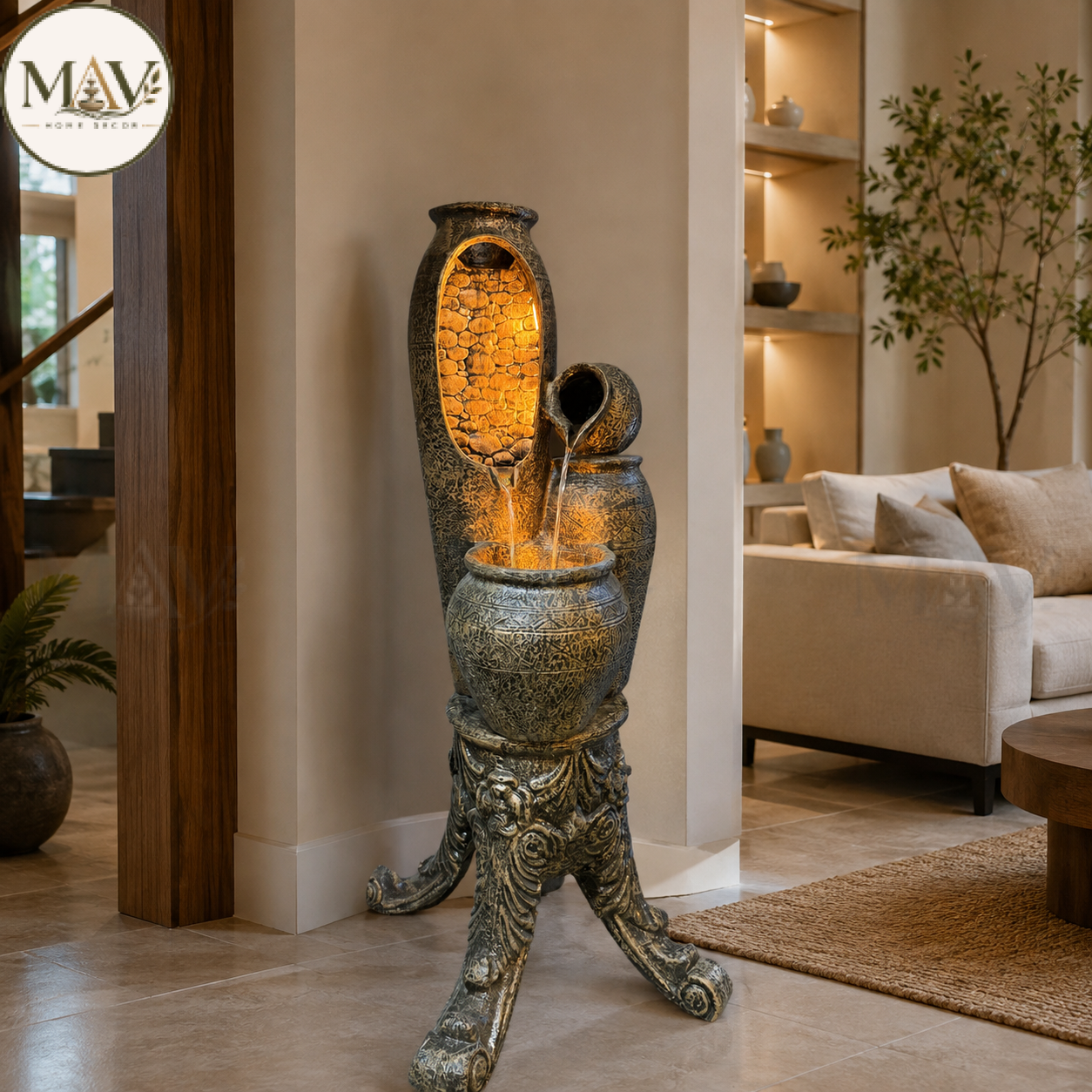 5823a4d5-7f82-4198-b220-006c4b4bd3e1 Surai & Vase Indoor Water Fountain - Image 1
