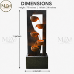 Modern 4-Tier Cascading Water Fountain – Indoor & Outdoor Decorative Feature - Image 8