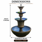 Elegant 3-Tier Indoor & Outdoor Water Fountain - Image 6