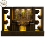 Luxury LED Indoor Water Fountain with Planter & Cascading Pots - Image 3
