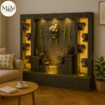 Luxury LED Indoor Water Fountain with Planter & Cascading Pots - Image 6