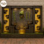 Luxury LED Indoor Water Fountain with Planter & Cascading Pots - Image 5