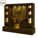 Luxury LED Indoor Water Fountain with Planter & Cascading Pots - Image 7
