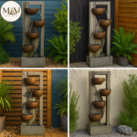 Modern 4-Tier Cascading Water Fountain – Indoor & Outdoor Decorative Feature - Image 10