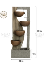 Modern 4-Tier Cascading Water Fountain – Indoor & Outdoor Decorative Feature - Image 13