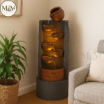 Rustic Cascade LED Water Fountain