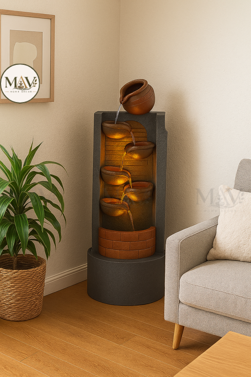 Rustic-Cascade-LED-Water-Fountain3.png Rustic Cascade LED Water Fountain - Image 1