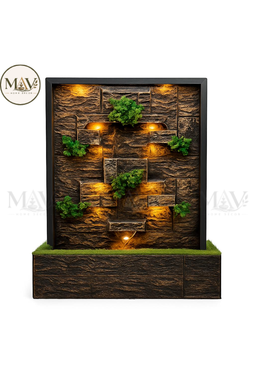 ZenGlow-Vertical-Wall-Fountain-with-LED-Lights-Green-Accents2.png ZenGlow Vertical Wall Fountain with LED Lights & Green Accents - Image 1