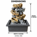 Rock & Driftwood Cascade Tabletop Fiber Fountain - Image 2