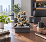 Rock & Driftwood Cascade Tabletop Fiber Fountain - Image 3