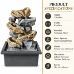 Rock & Driftwood Cascade Tabletop Fiber Fountain - Image 5