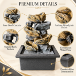Rock & Driftwood Cascade Tabletop Fiber Fountain - Image 4