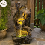 Wooden matki fountain