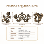 Allah, Masha Allah & Muhammad ﷺ Islamic Calligraphy Wall Art Set – 3 Pieces - Image 6