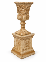 Royal Heritage Ornate Fiber Planter with Pedestal - Image 4