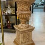 Floral Heritage Fiber Urn Planter with Pedestal