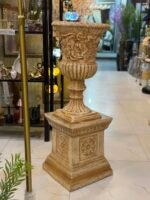 Royal Heritage Ornate Fiber Planter with Pedestal