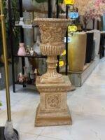 Royal Heritage Ornate Fiber Planter with Pedestal - Image 6